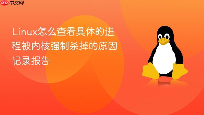 linux怎么查看具体的进程被内核强制杀掉的原因记录报告