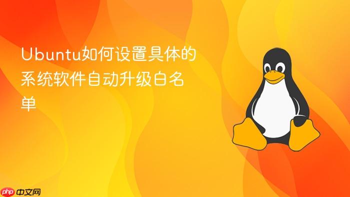 ubuntu如何设置具体的系统软件自动升级白名单