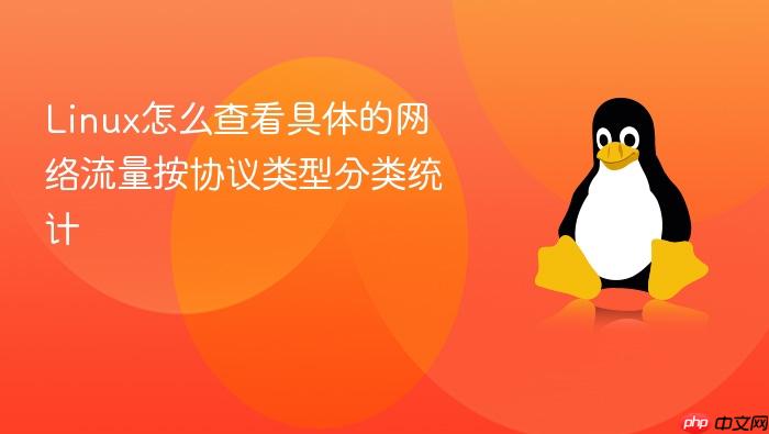 linux怎么查看具体的网络流量按协议类型分类统计