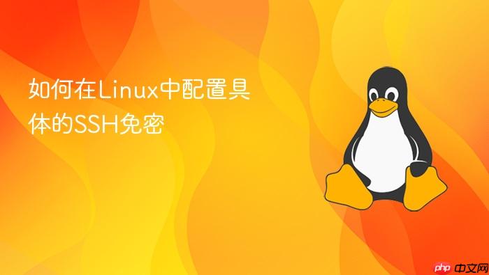 如何在linux中配置具体的ssh免密