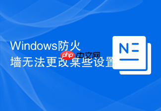 windows防火墙无法更改某些设置