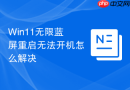 win11无限蓝屏重启无法开机怎么解决
