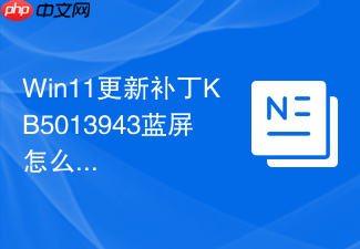 win11更新补丁kb5013943蓝屏怎么解决