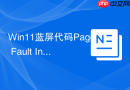 win11蓝屏代码page fault in nonpaged area怎么修