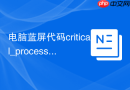 电脑蓝屏代码critical_process_died