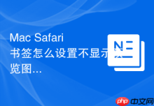 Mac Safari书签怎么设置不显示预览图