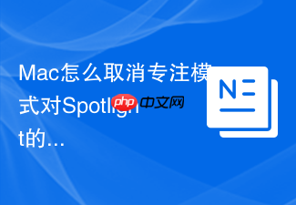 mac怎么取消专注模式对spotlight的影响