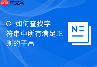 c++如何查找字符串中所有满足正则的子串