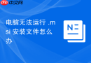 电脑无法运行 .msi 安装文件怎么办