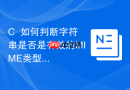 C++如何判断字符串是否是有效的MIME类型