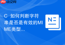c++如何判断字符串是否是有效的mime类型