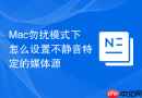 mac勿扰模式下怎么设置不静音特定的媒体源