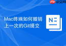 Mac终端如何撤销上一次的Git提交