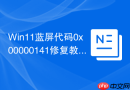 Win11蓝屏代码0x00000141修复教程