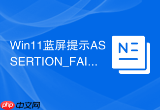 win11蓝屏提示assertion_failure怎么办