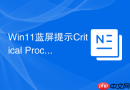 Win11蓝屏提示Critical Process Died怎么修复