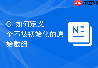c++如何定义一个不被初始化的原始数组