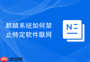麒麟系统如何禁止特定软件联网