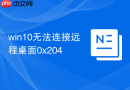 win10无法连接远程桌面0x204