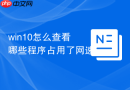win10怎么查看哪些程序占用了网速