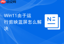 Win11由于运行剪映蓝屏怎么解决