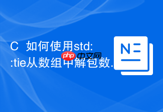 c++如何使用std::tie从数组中解包数据
