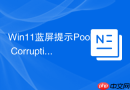 win11蓝屏提示pool corruption in file area怎么解决