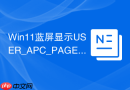 win11蓝屏显示user_apc_pages_at_termination解决方法