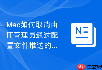 mac如何取消由it管理员通过配置文件推送的关机