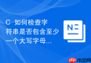 C++如何检查字符串是否包含至少一个大写字母