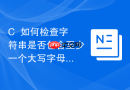 c++如何检查字符串是否包含至少一个大写字母