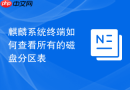 麒麟系统终端如何查看所有的磁盘分区表