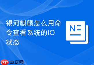 银河麒麟怎么用命令查看系统的io状态