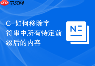 c++如何移除字符串中所有特定前缀后的内容