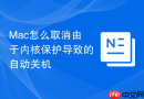 mac怎么取消由于内核保护导致的自动关机