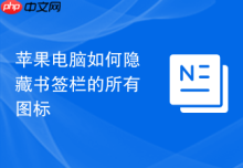 苹果电脑如何隐藏书签栏的所有图标
