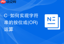 c++如何实现字符串的按位或(or)运算