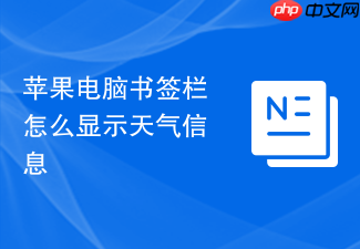 苹果电脑书签栏怎么显示天气信息