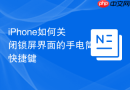iPhone如何关闭锁屏界面的手电筒快捷键