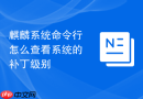 麒麟系统命令行怎么查看系统的补丁级别