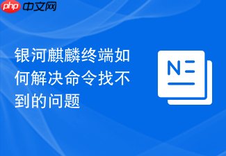 银河麒麟终端如何解决命令找不到的问题