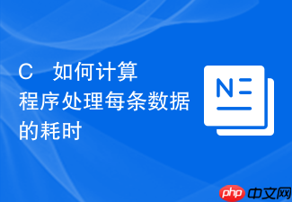 c++ 如何计算程序处理每条数据的耗时