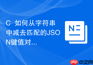 c++如何从字符串中减去匹配的json键值对