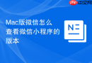 Mac版微信怎么查看微信小程序的版本