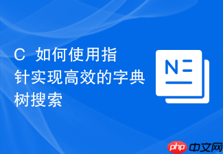 c++如何使用指针实现高效的字典树搜索