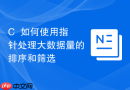 C++如何使用指针处理大数据量的排序和筛选
