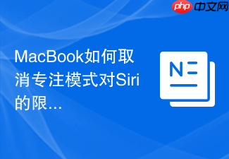 macbook如何取消专注模式对siri的限制