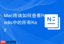mac终端如何查看redis中的所有key