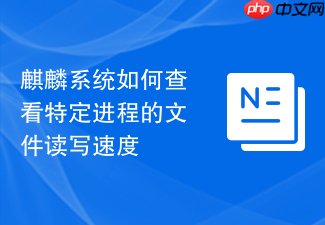 麒麟系统如何查看特定进程的文件读写速度