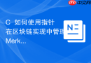 c++如何使用指针在区块链实现中管理merkle树